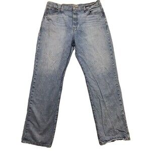 MADEWELL 90s Straight Jean Men 32(34x32) Faded Light Wash Blue Coastal Cowboy